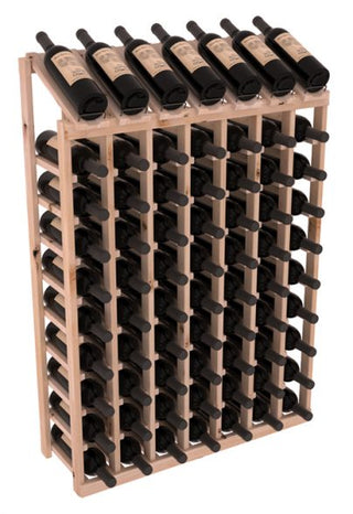 Elementcollection 7 Column 10 Bottle Display Wood Wine Rack Unstained