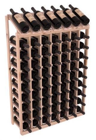 Elementcollection 7 Column 10 Bottle Display Wood Wine Rack Unstained
