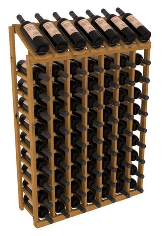 Elementcollection 7 Column 10 Bottle Display Wood Wine Rack Oak Stained