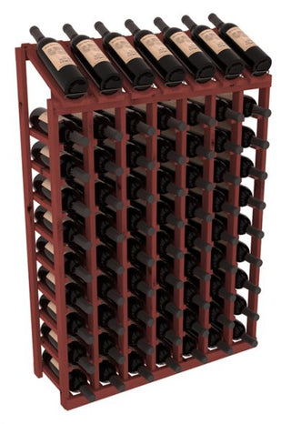 Elementcollection 7 Column 10 Bottle Display Wood Wine Rack Cherry Stained