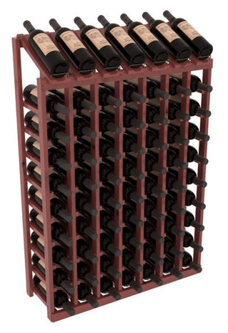Elementcollection 7 Column 10 Bottle Display Wood Wine Rack Cherry Stained