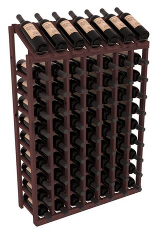 Elementcollection 7 Column 10 Bottle Display Wood Wine Rack Walnut Stained