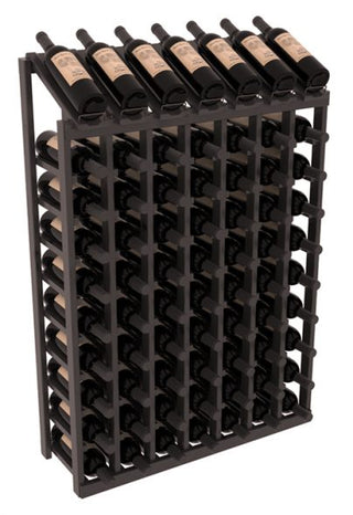 Elementcollection 7 Column 10 Bottle Display Wood Wine Rack Black Stained