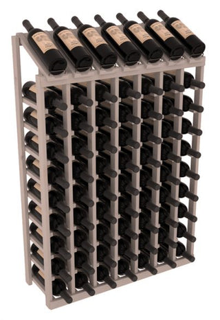 Elementcollection 7 Column 10 Bottle Display Wood Wine Rack Greywash Stained
