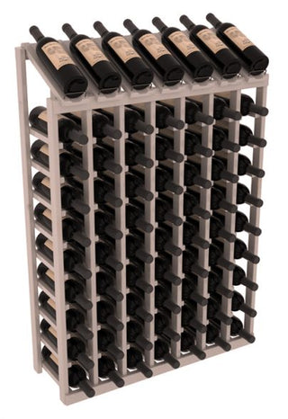 Elementcollection 7 Column 10 Bottle Display Wood Wine Rack Greywash Stained