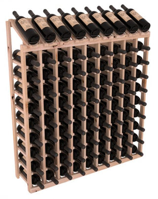 Elementcollection 9 Column 10 Bottle Display Wood Wine Rack Unstained