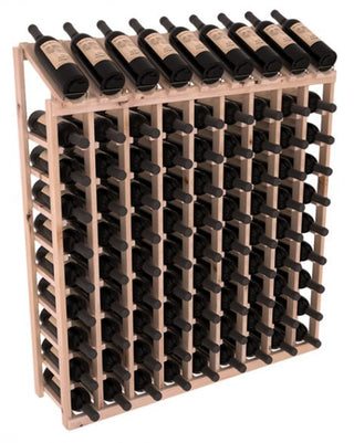 Elementcollection 9 Column 10 Bottle Display Wood Wine Rack Unstained