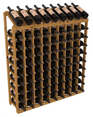 Elementcollection 9 Column 10 Bottle Display Wood Wine Rack Oak Stained