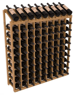 Elementcollection 9 Column 10 Bottle Display Wood Wine Rack Oak Stained