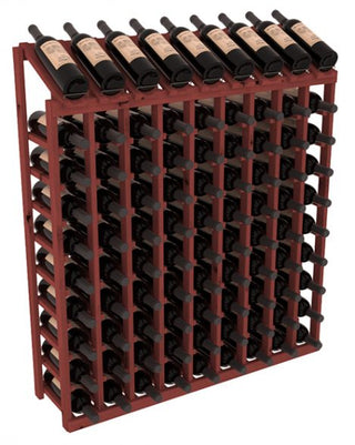 Elementcollection 9 Column 10 Bottle Display Wood Wine Rack Cherry Stained