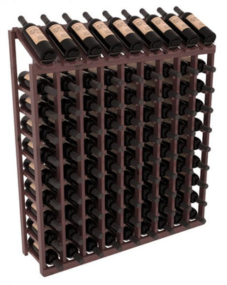 Elementcollection 9 Column 10 Bottle Display Wood Wine Rack Walnut Stained