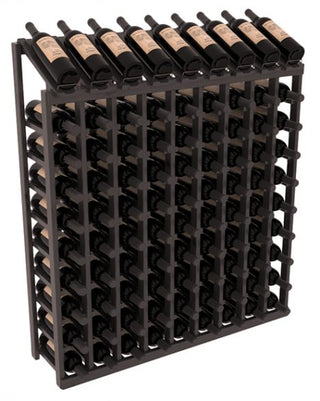 Elementcollection 9 Column 10 Bottle Display Wood Wine Rack Black Stained