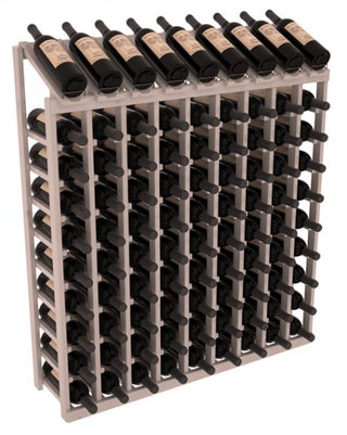 Elementcollection 9 Column 10 Bottle Display Wood Wine Rack Greywash Stained