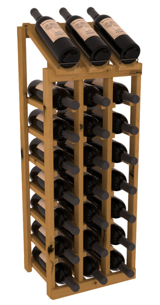 Elementcollection 3 Column 8 Bottle Display Wood Wine Rack Oak Stained