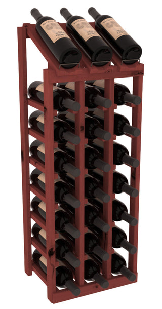 Elementcollection 3 Column 8 Bottle Display Wood Wine Rack Cherry Stained