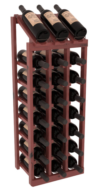 Elementcollection 3 Column 8 Bottle Display Wood Wine Rack Cherry Stained