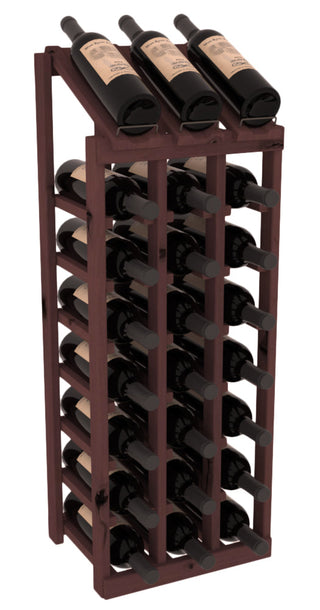 Elementcollection 3 Column 8 Bottle Display Wood Wine Rack Walnut Stained
