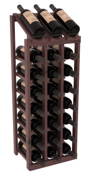 Elementcollection 3 Column 8 Bottle Display Wood Wine Rack Walnut Stained