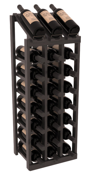 Elementcollection 3 Column 8 Bottle Display Wood Wine Rack Black Stained