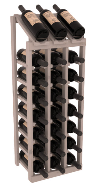 Elementcollection 3 Column 8 Bottle Display Wood Wine Rack Greywash Stained
