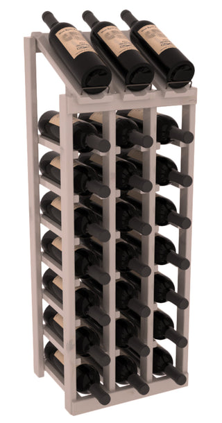Elementcollection 3 Column 8 Bottle Display Wood Wine Rack Greywash Stained