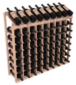 Elementcollection 9 Column 8 Bottle Display Wood Wine Rack Unstained