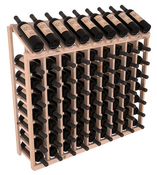 Elementcollection 9 Column 8 Bottle Display Wood Wine Rack Unstained