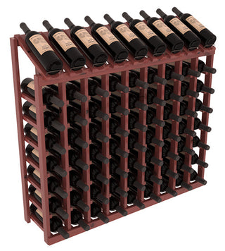 Elementcollection 9 Column 8 Bottle Display Wood Wine Rack Cherry Stained