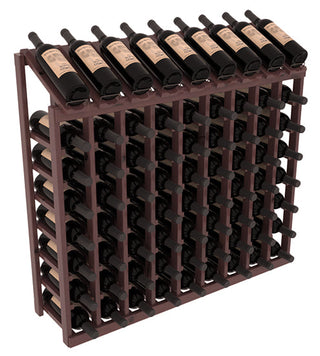 Elementcollection 9 Column 8 Bottle Display Wood Wine Rack Walnut Stained