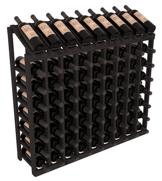 Elementcollection 9 Column 8 Bottle Display Wood Wine Rack Black Stained