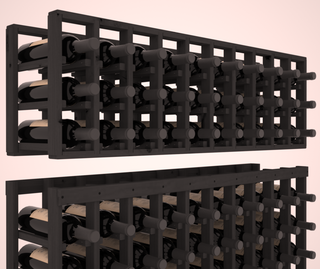 Elementcollection 10 Column Standard Extender Wood Wine Rack Black Stained