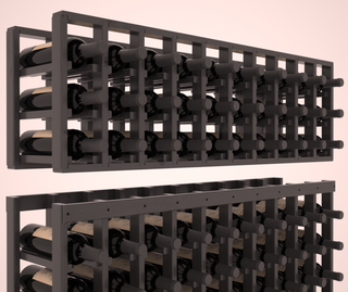 Elementcollection 10 Column Standard Extender Wood Wine Rack Black Stained