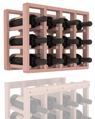 Elementcollection 4 Column Standard Wood Wine Rack Extender Unstained Element Collection