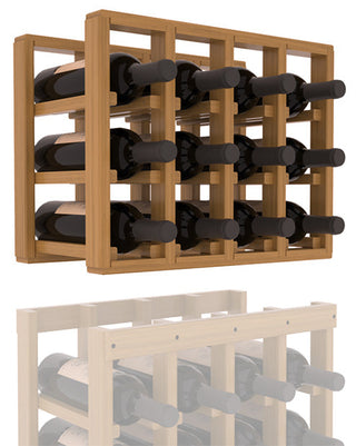 Elementcollection 4 Column Standard Wood Wine Rack Extender Oak Stained