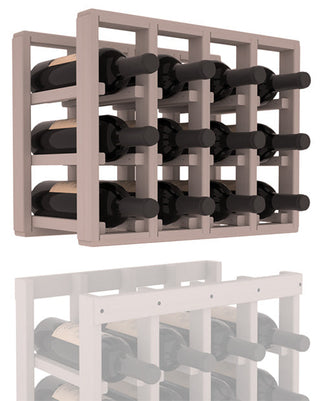 Elementcollection 4 Column Standard Wood Wine Rack Extender Greywash Stained