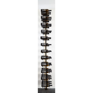 Caption LED-Lit Matte Black Wine Display With Label-Forward, Triple-Deep Pegs, Loaded For A Modern Look