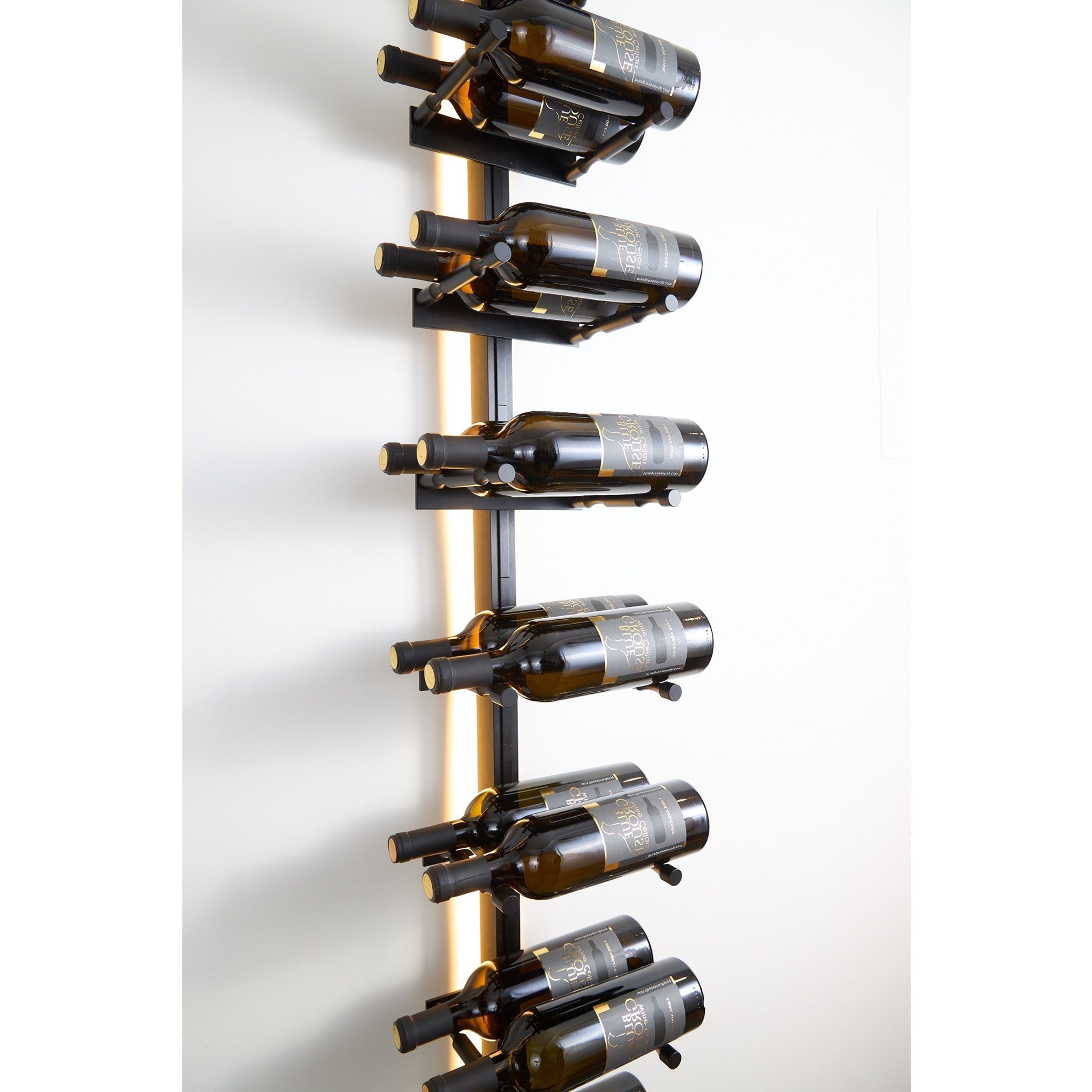 V Bar Floating Wine Rack - Double Spaced Label View Pegs – Blue Grouse ...