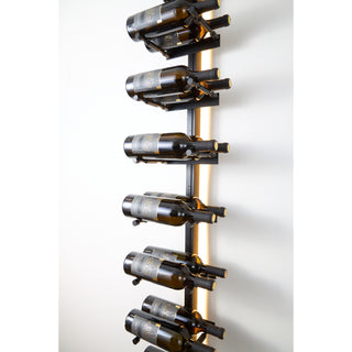 Caption Matte Black Wine Rails With Label-Forward, Double-Depth Bottle Display