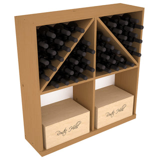 Elementcollection Solid Case Wine Bottle Bin With Top 1 Oak Stained