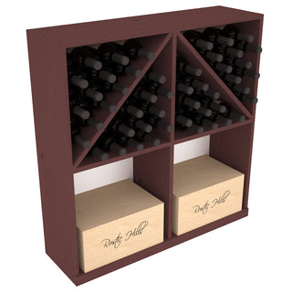 Elementcollection Solid Case Wine Bottle Bin With Top 1 Walnut Stained
