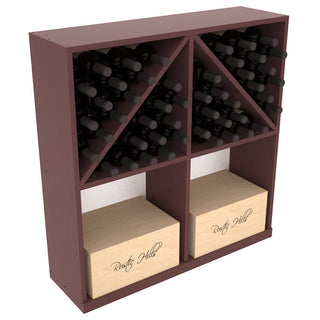 Elementcollection Solid Case Wine Bottle Bin With Top 1 Walnut Stained