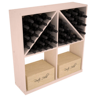 Elementcollection Solid Case Wine Bottle Bin With Top 1 Greywash Stained