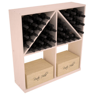 Elementcollection Solid Case Wine Bottle Bin With Top 1 Greywash Stained