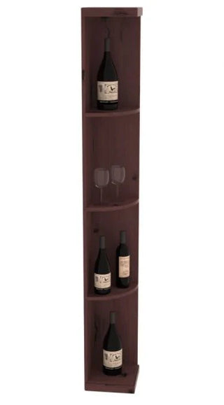 Elementcollection Quarter Round Display Wood Wine Rack Black Stained
