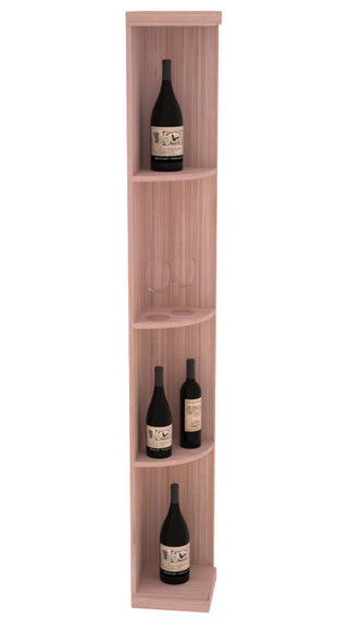 Elementcollection Quarter Round Display Wood Wine Rack Unstained Element Collection