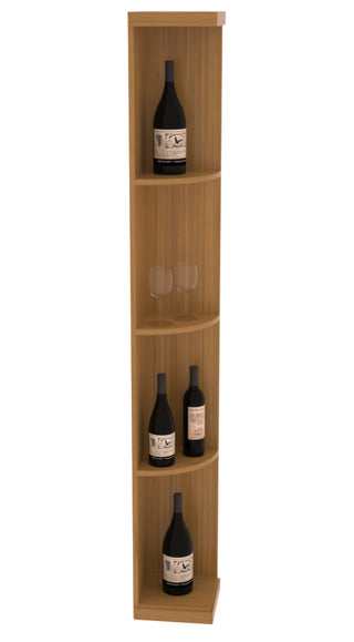 Elementcollection Quarter Round Display Wood Wine Rack Oak Stained