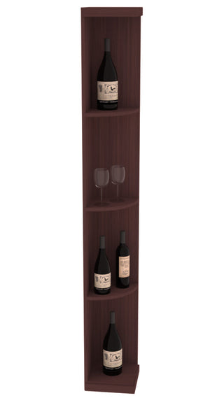 Elementcollection Quarter Round Display Wood Wine Rack Walnut Stained