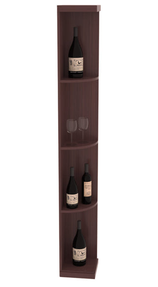 Elementcollection Quarter Round Display Wood Wine Rack Walnut Stained
