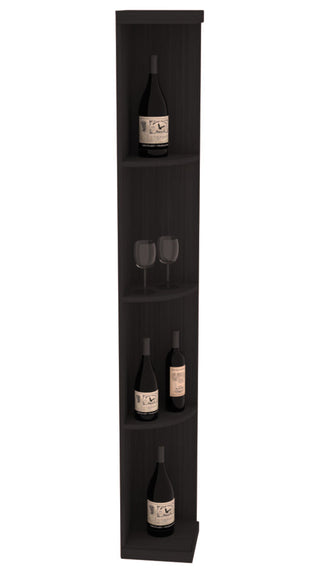 Elementcollection Quarter Round Display Wood Wine Rack Black Stained