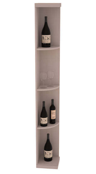 Elementcollection Quarter Round Display Wood Wine Rack Greywash Stained